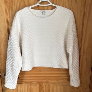 Women's White Quilted Top